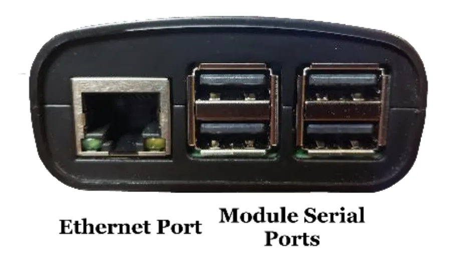 Hub ports — Ethernet Port and Module Serial Ports